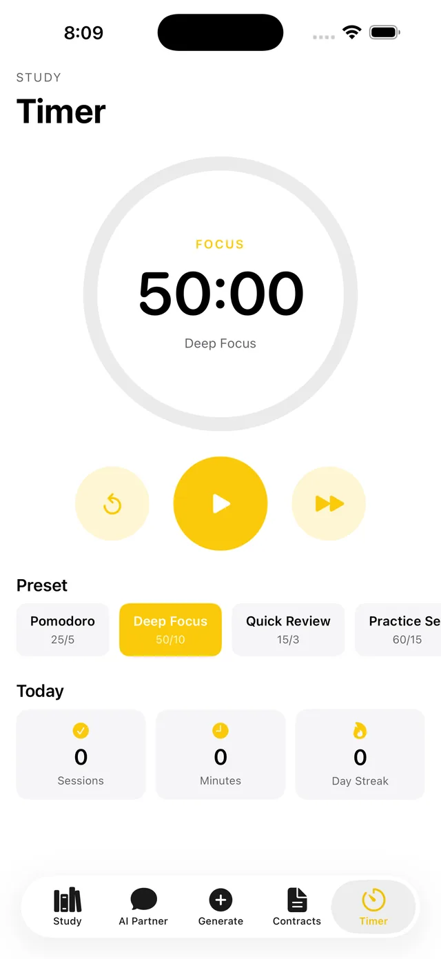 ATELITH study focus timer
